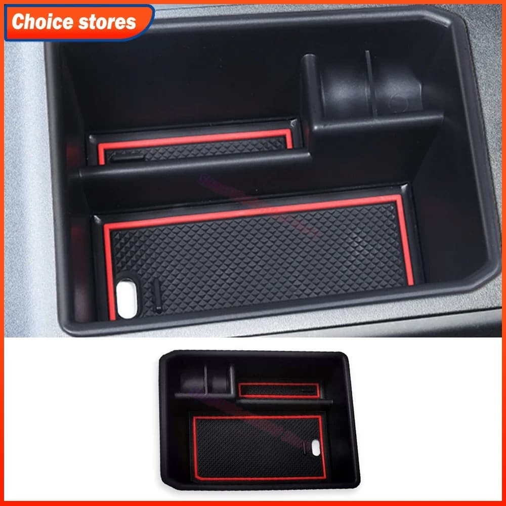 Organizador de almacenamiento dividido para consola de coche, caja de almacenamiento para reposabrazos, bandeja segmentada, acce