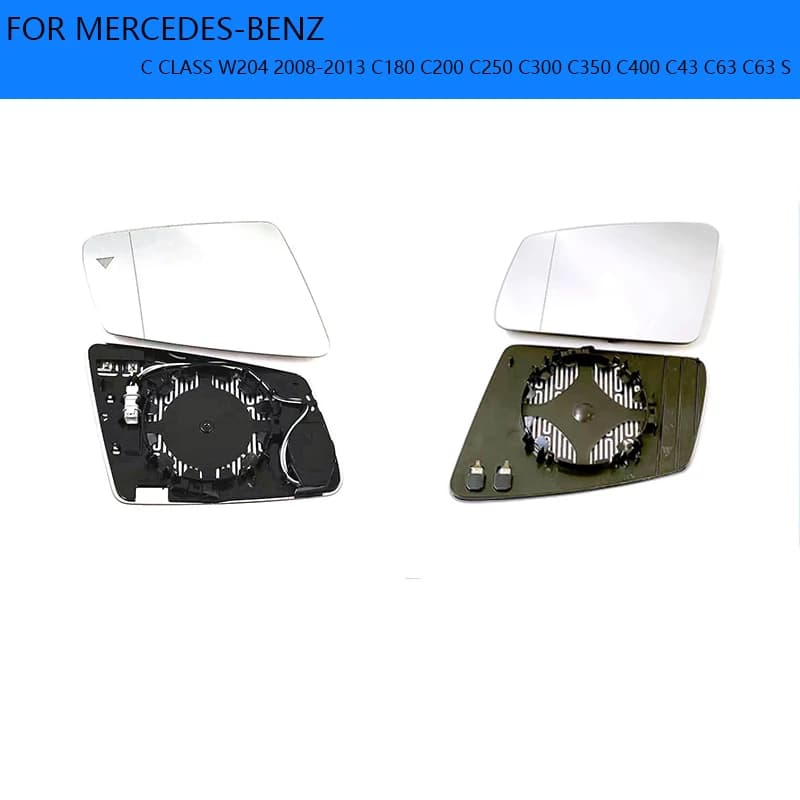 Heated Blind Spot Warning Side Rearview Mirror Glass For Mercedes-Benz C Class W204 C180 C200 C250 C300 C350 2008-2013 Left Righ