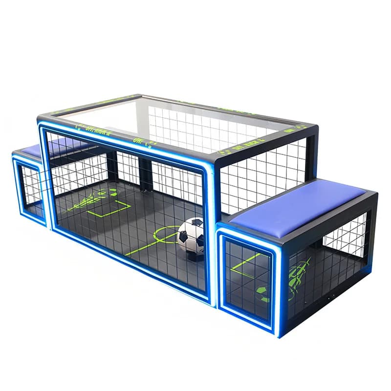 Playing football machine sports games under the table for two