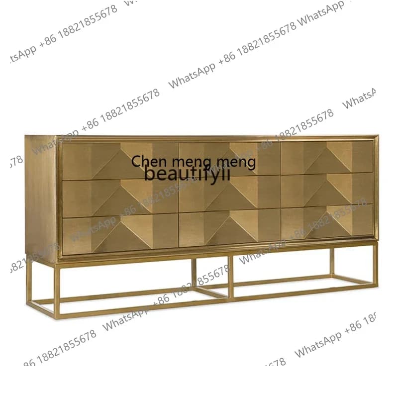 D178 Y LBX American Sideboard High-End Storage Entrance Cabinet Curio Cabinet Post-Modern Light Luxury