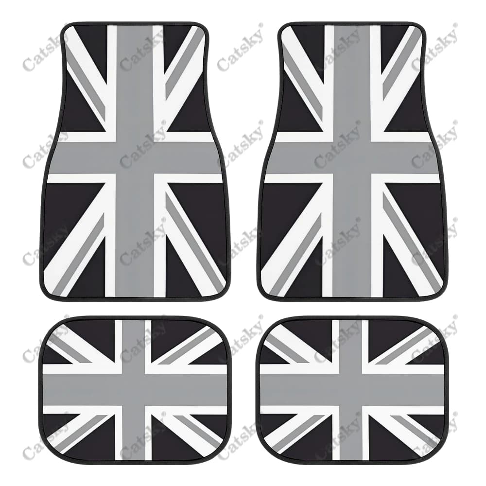 Custom Made Car Floor Mats Front & Rear Set Union Jack For Mini Cooper 2007-2023 R55 R56 R57 R60 R61 F54 F55 F56 F57 F60 Clu