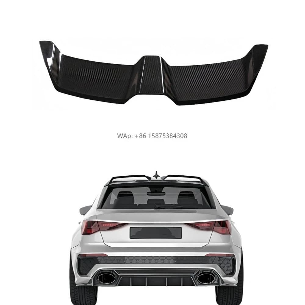 Automotive Parts Modification AD Style Dry Carbon Fiber Rear Spoiler Roof Spoiler Suitable for RS3 (8Y)