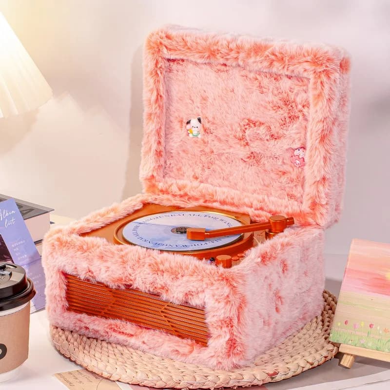 M730 Retro CD Player, Plush Powder Album CD Playback Can Be Connected To Bluetooth Speaker