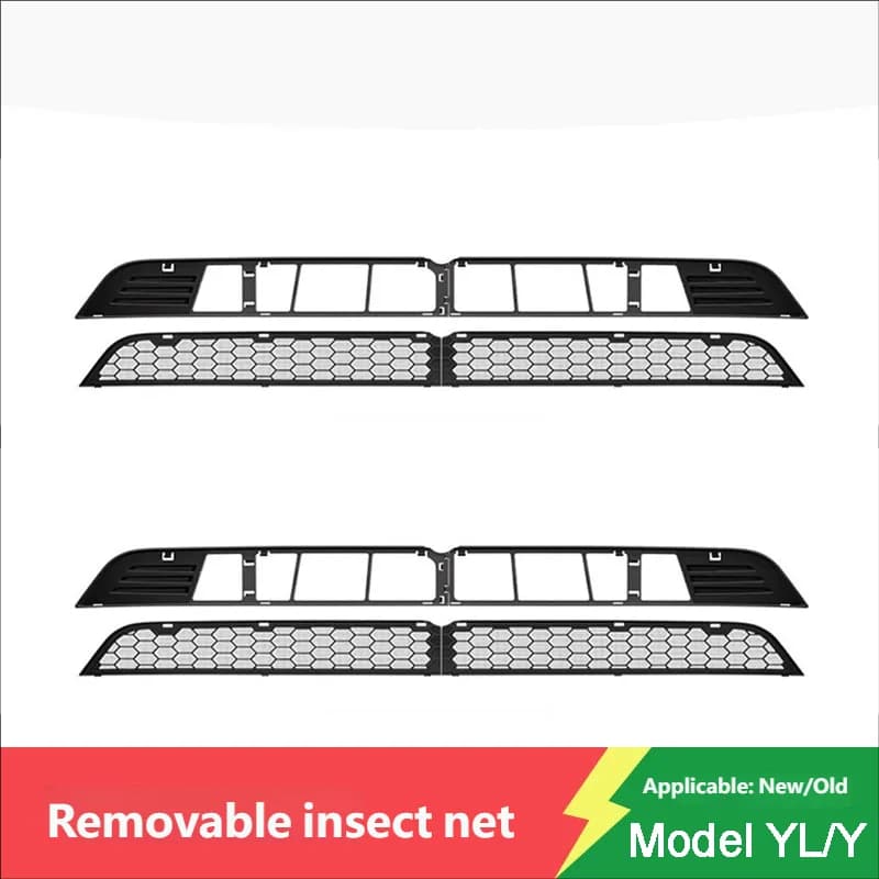 For Tesla Model YL/Y Front Bumper Grill Mesh Air Inlet Vent Cover Grille Guards Protector Anti-insect Net Accessories