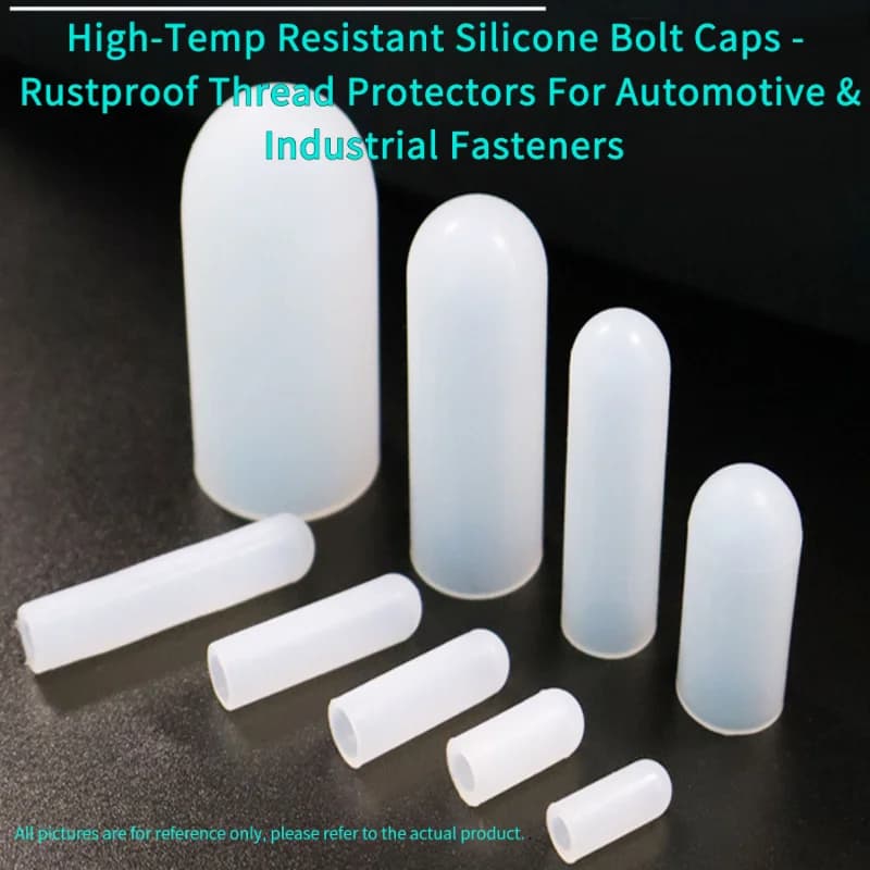 High-Temp Resistant Silicone Bolt Caps - Rustproof Thread Protectors Automotive & Industrial Fasteners