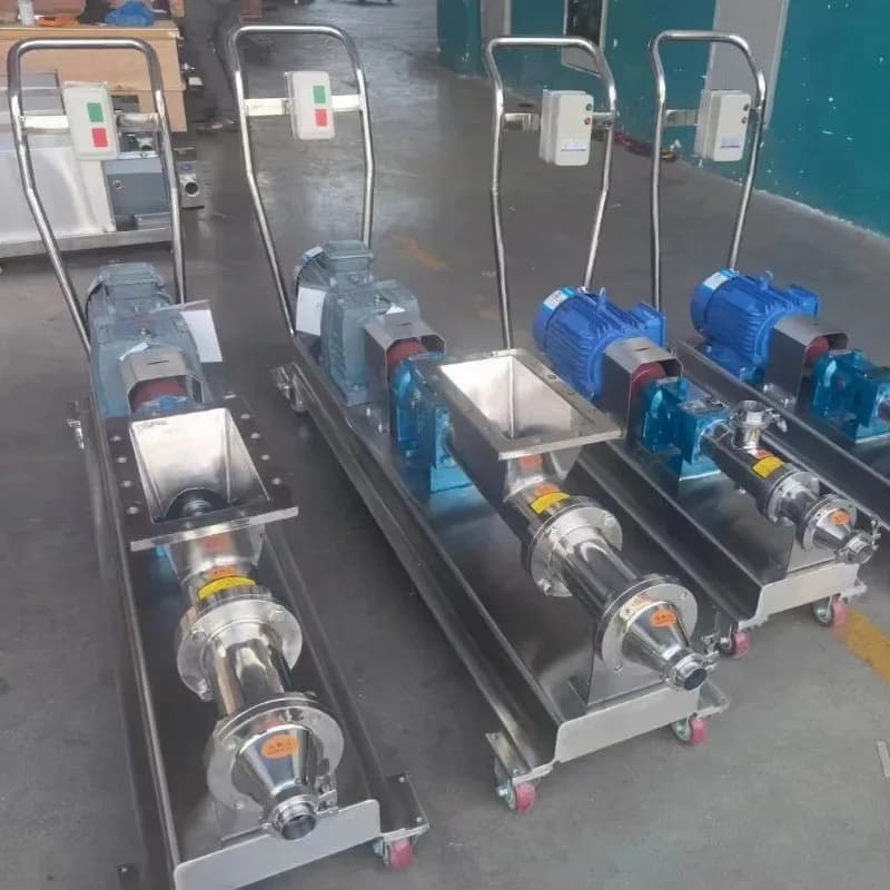 G Series Stainless Steel 304 316L High Viscosity Liquid Transfer Pump with Trolley Single Screw Pump for Industrial Use