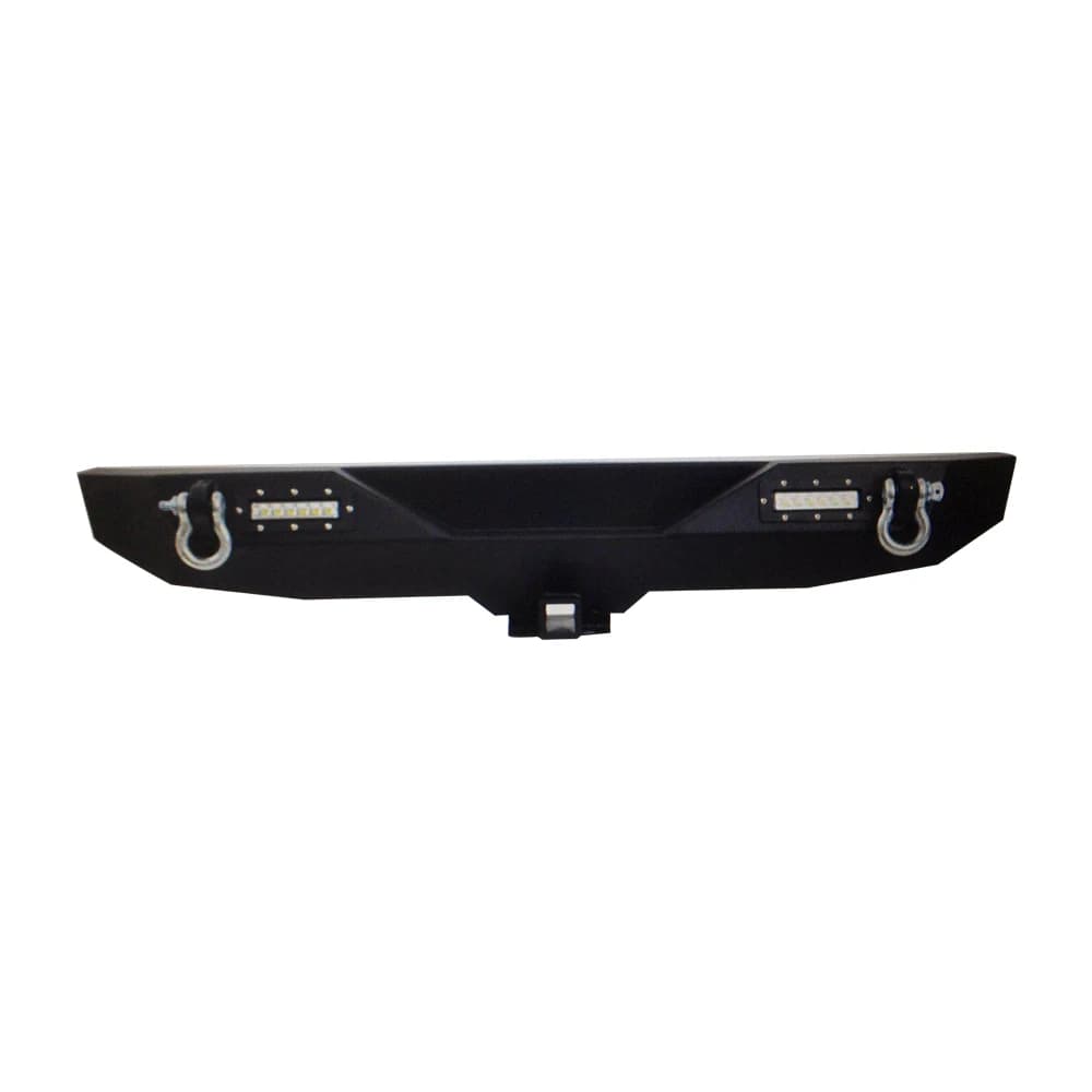 1 Set Black Steel Rear Bumper With Light For Jeep Wrangler JK 2007-2017 J045-3