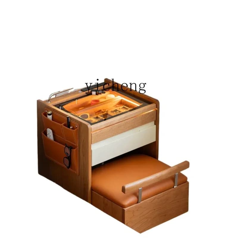 dresser cherry wood solid wood retro master bedroom small dressing table dressing table bedside table integrated