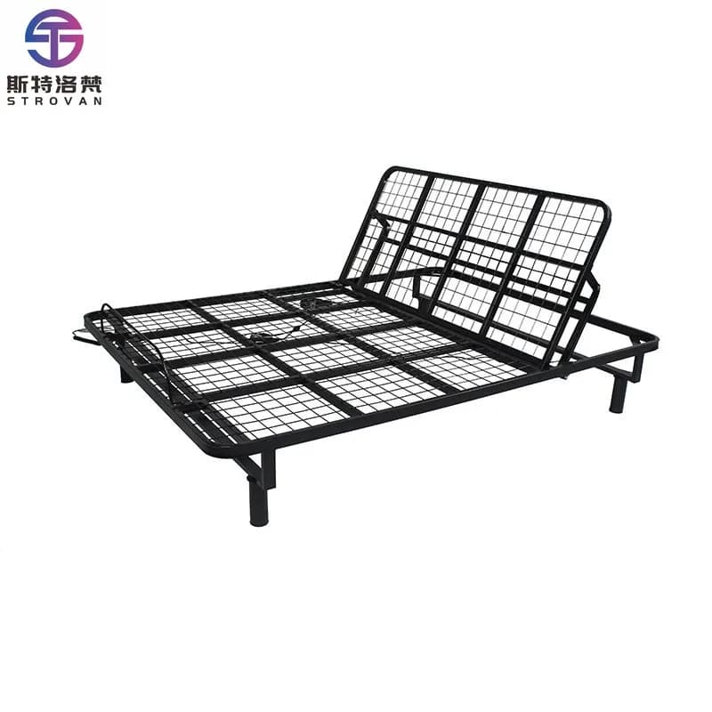 Modern Adjustable Steel Frame Bed Cheap Foldable King and Twin Sizes for Home and Hotel Bedroom rniture Use