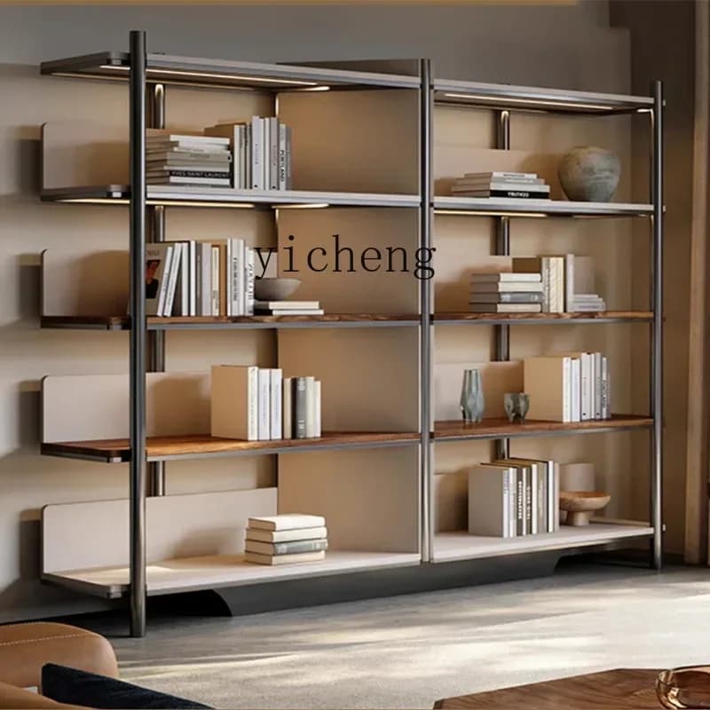 X-28 Bookshelf Villa Simple Modern Living Room Bookcase Light Luxury Floor High-end Display Storage Rack