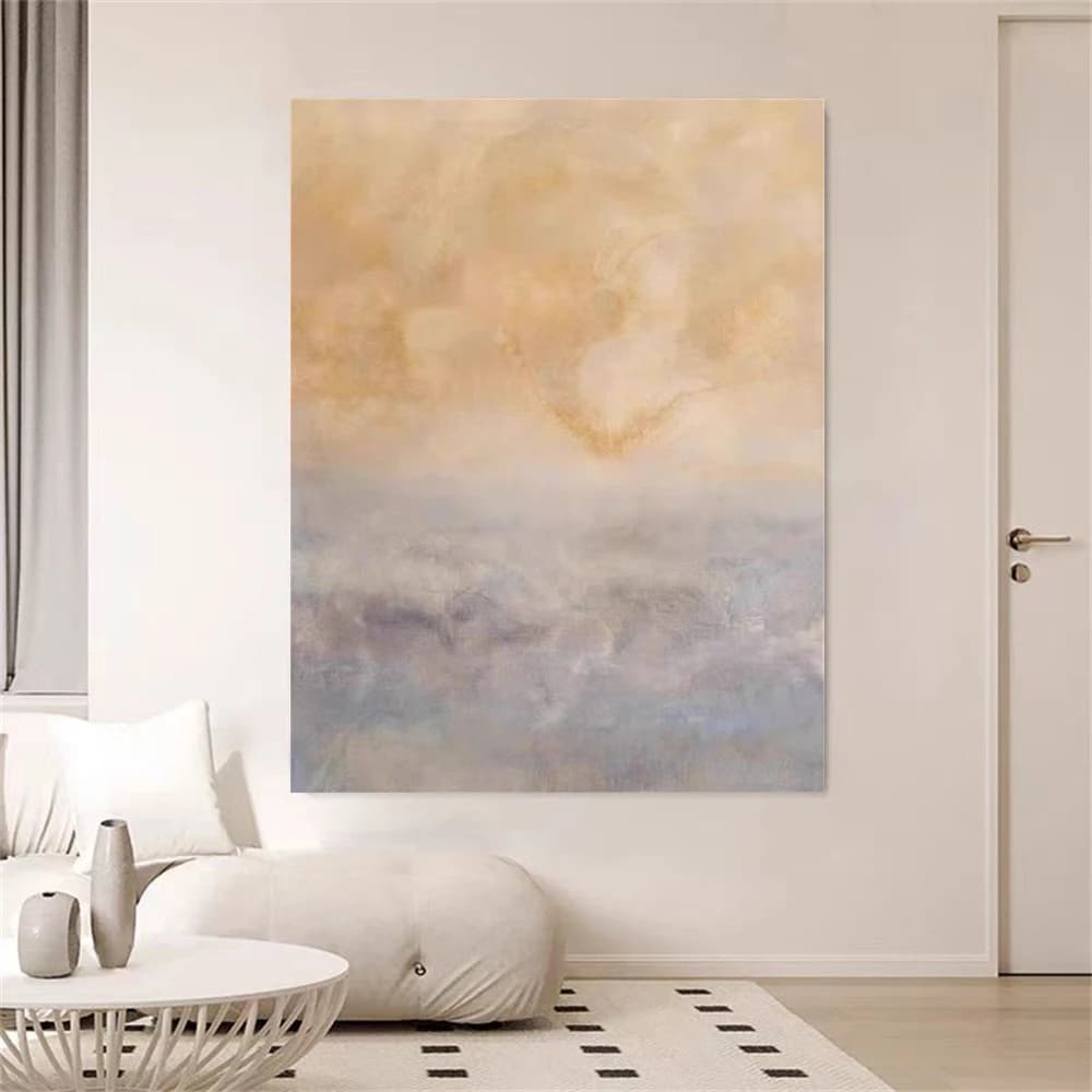 Modern Nordic Home Hang Poster 100% Handmade Canvas Oil Painting Abstract Gold Large Wall Decor Art For Living Room Entrance