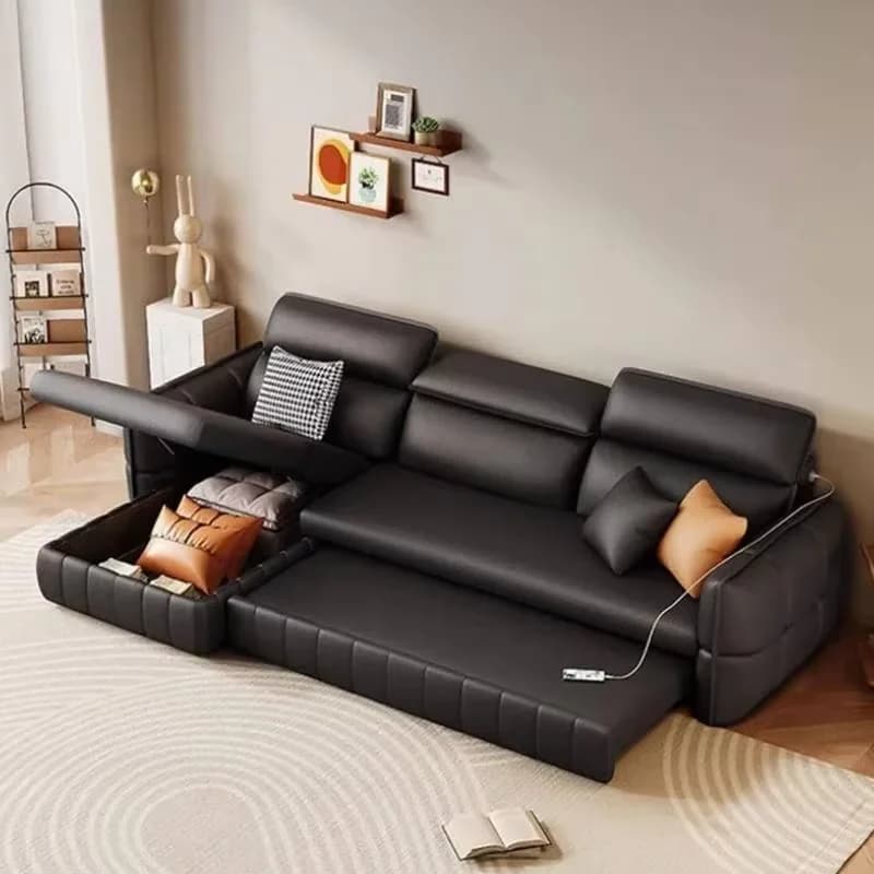 Simple Black Cheap Sofas Beds Lazy Elegant Cute Modern Folding Living Room Sofas Designer European Woonkamer Banken Furniture