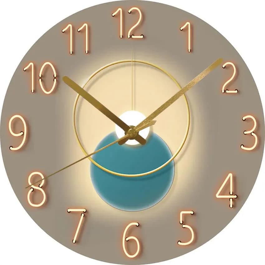 New Watch No punching Wall Clock Living Room Bedroom Clock Wall Household Quartz Clocks Silent Hanging Watch Home Decoration