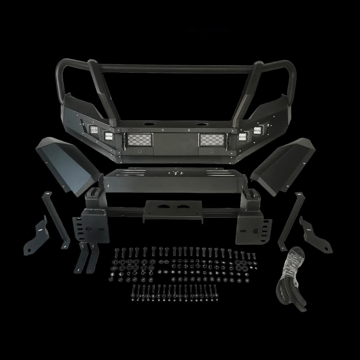 For Hilux Vigo 2005-11 2012-14 Revo 15-17,Rocco18-20 and Hilux 2021+ Steel Front Bumper Bull Bar