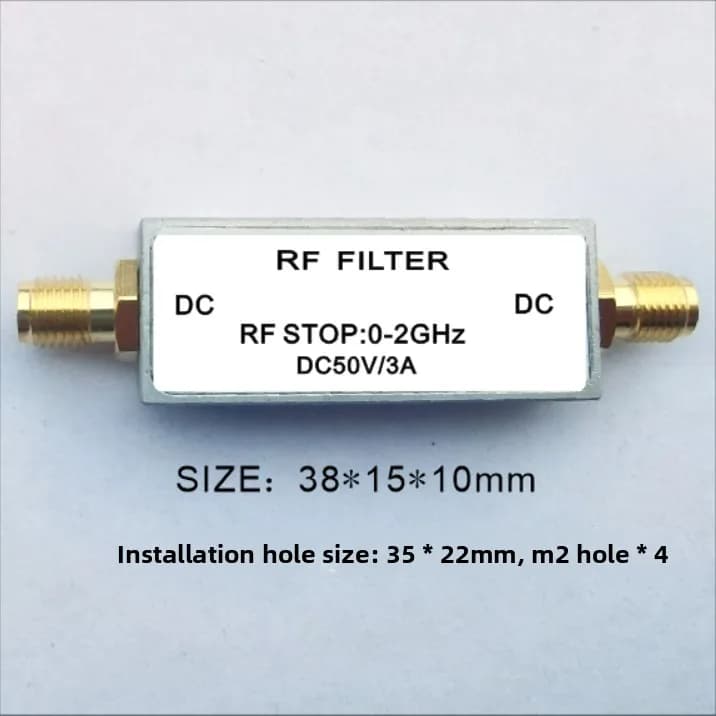 The pure DC filter filters out all interferences signa.ls, leaving only DC
