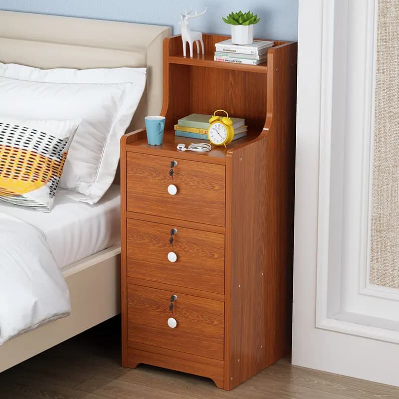 Organizer Narrow Nightstands Classic Bedroom Small Wood Drawer Nightstands Bedside Nordic Comodino Camera Da Letto Furniture
