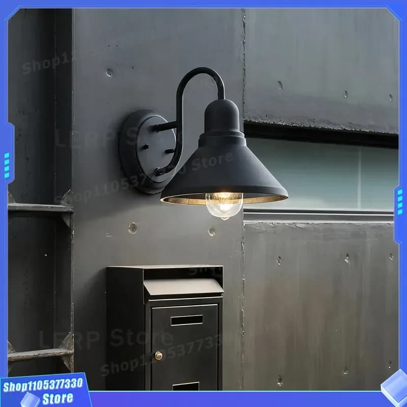 American Retro Outdoor Wall Lamp Waterproof Garden Light for Balcony Terrace Landscape Decor Ambient Lighting Fixture