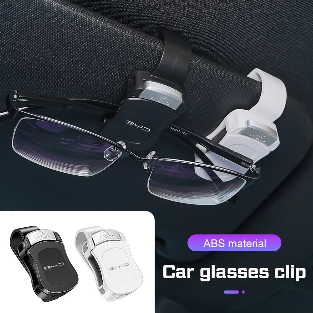 Universal Car Sun Visor Sunglasses Clip Card Ticket Holder Fastener For BYD Song Plus Yuan Pro Tang EV F0 F3 Seal u DMi Han Qin