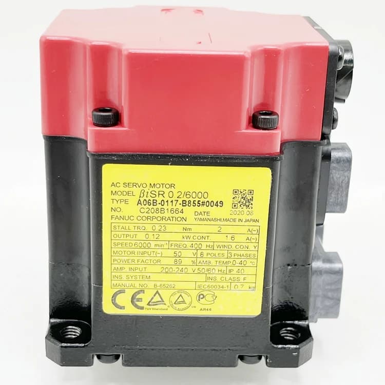 Original servo motor A06B-0117-B855 #0049