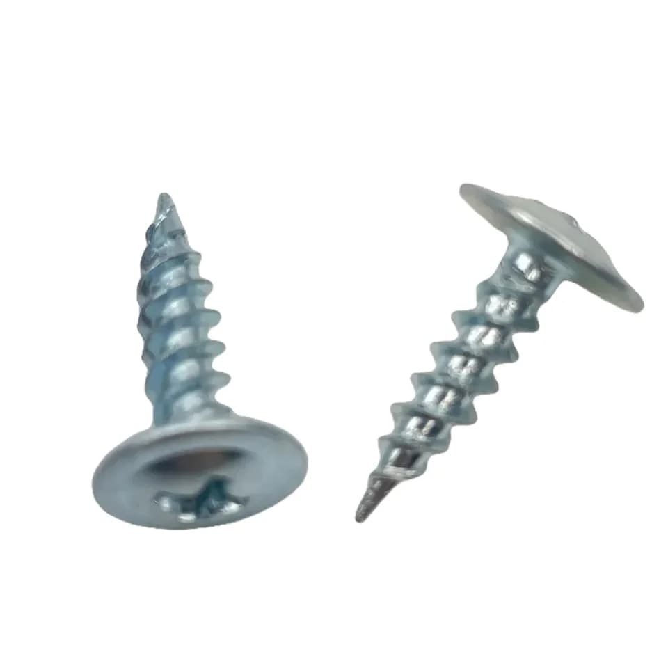 C1022 Steel Truss Head Self Tapping Screws with Electric Zinc Coating, Low Profile Wide Head Design
