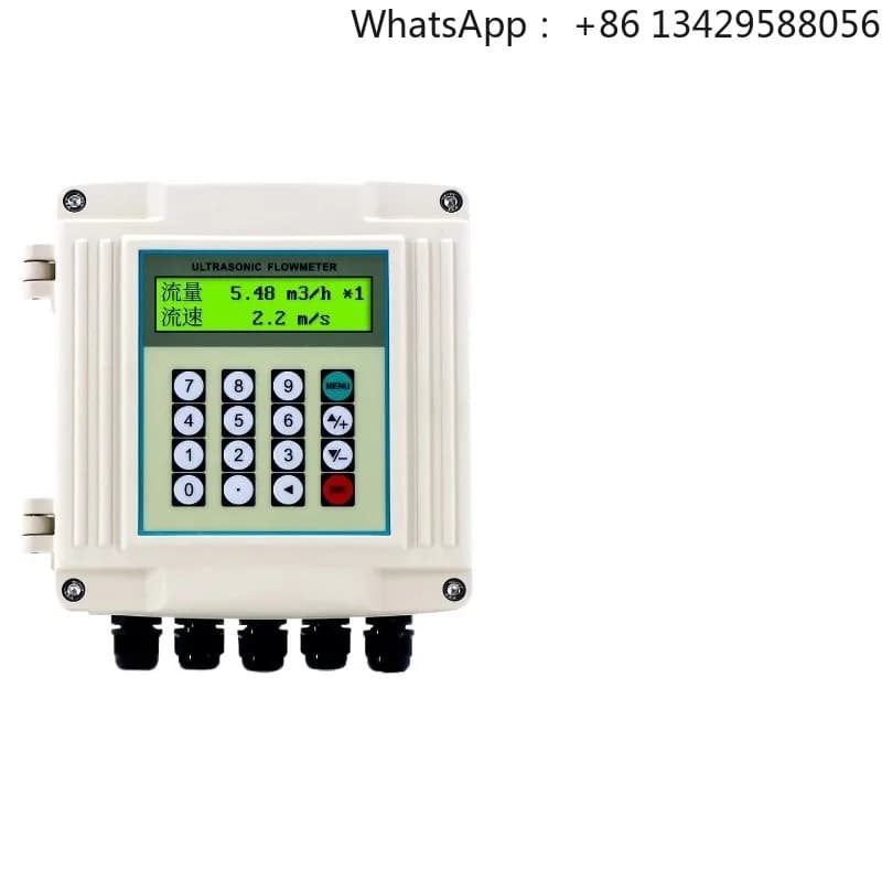 Ultrasonic Flowmeter Pipeline External Clamp External Split Wall Mounted Portable Liquid Water Flow Sensor