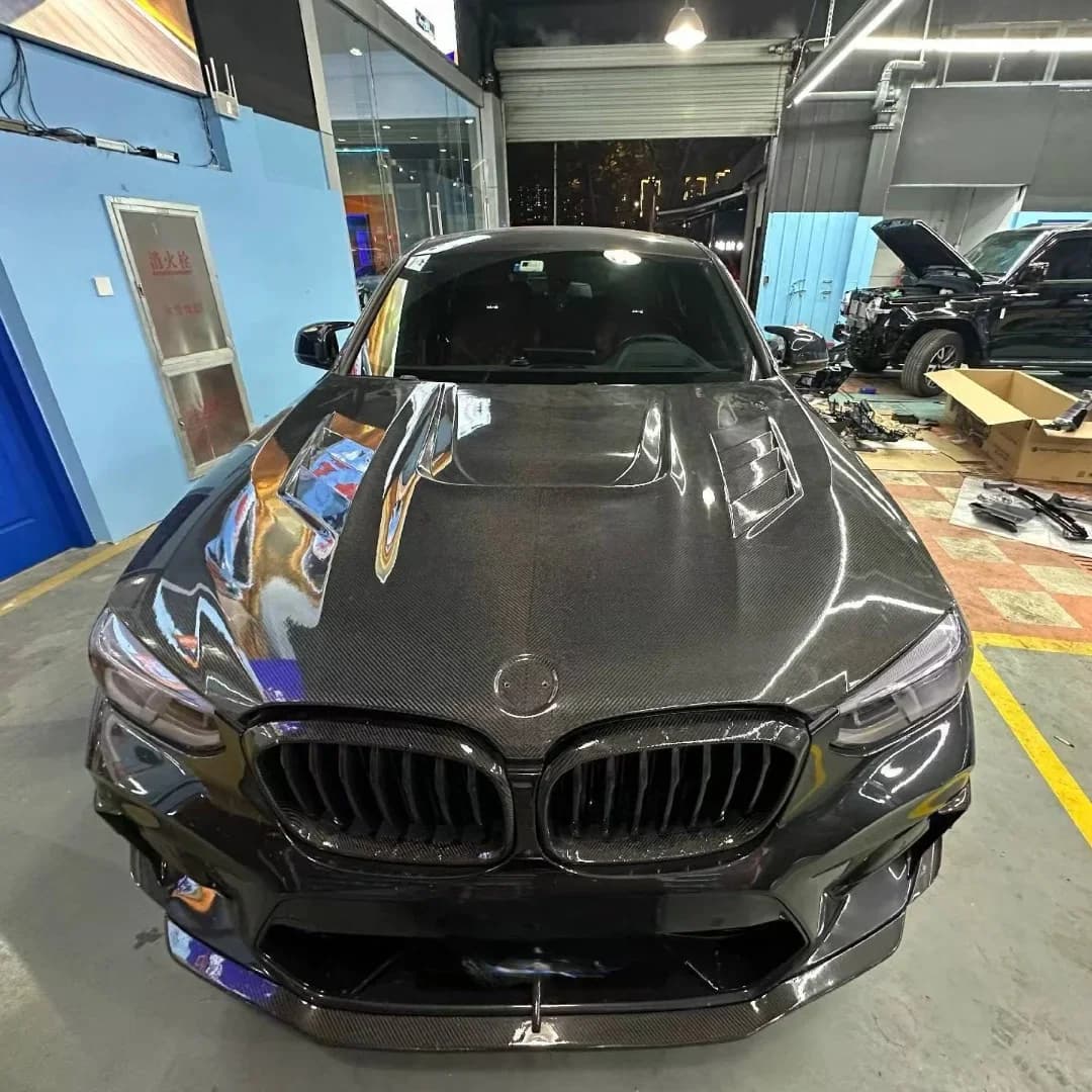 HM Style Carbon Fiber Engine Bonnet Hoods for X3 G01 X4 G02 X3M F97 X4M F98 Customized with New Condition and Included Bolts