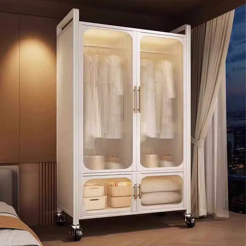 Metal Hanging Clothes Closet Nordic Modern Luxury Storage Clothes Bedroom Wardrobes Space Saving Roupeiros De Quarto Furniture