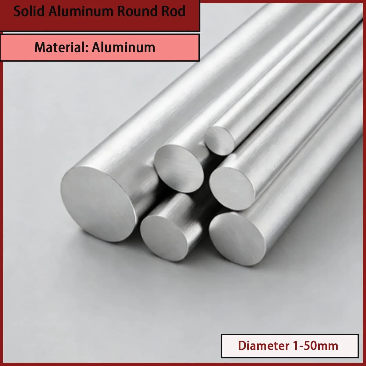 7075 Solid Aluminum Round Rod with a Diameter of 1-50mm Is Used in Aerospace, Automotive Manufacturing, Hardware Processing, Etc