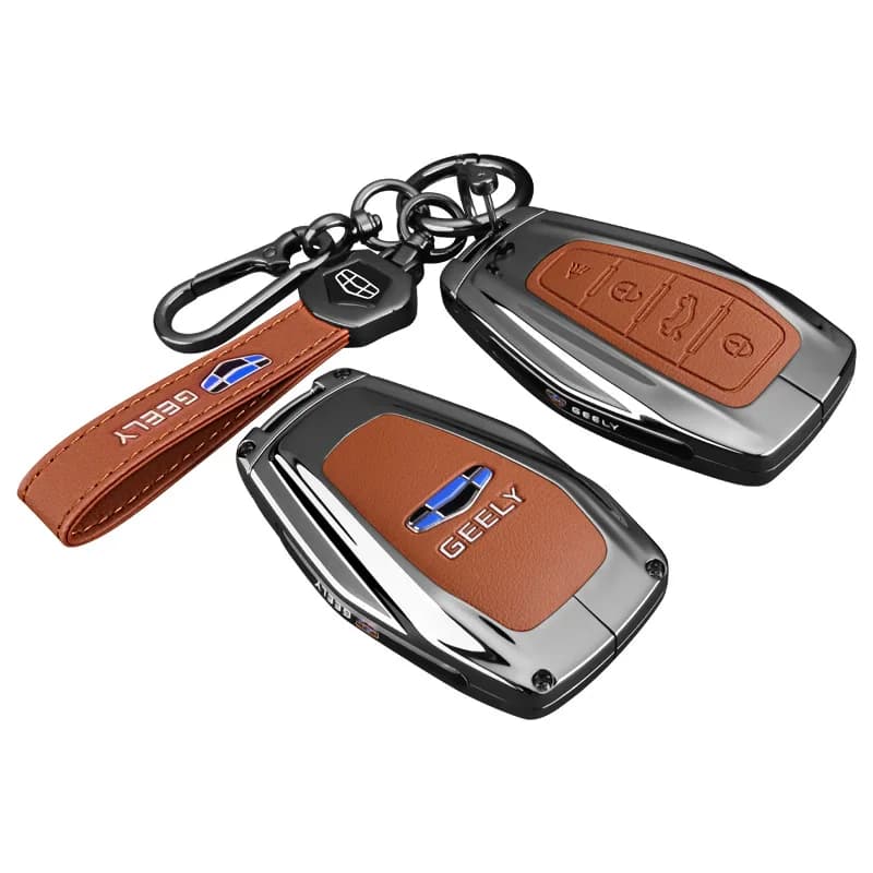 Premium Zinc Alloy Key Cover Case for Geely Xingyue L Oriental Light (2021-2025) - Protective Key Fob Shell Keychain