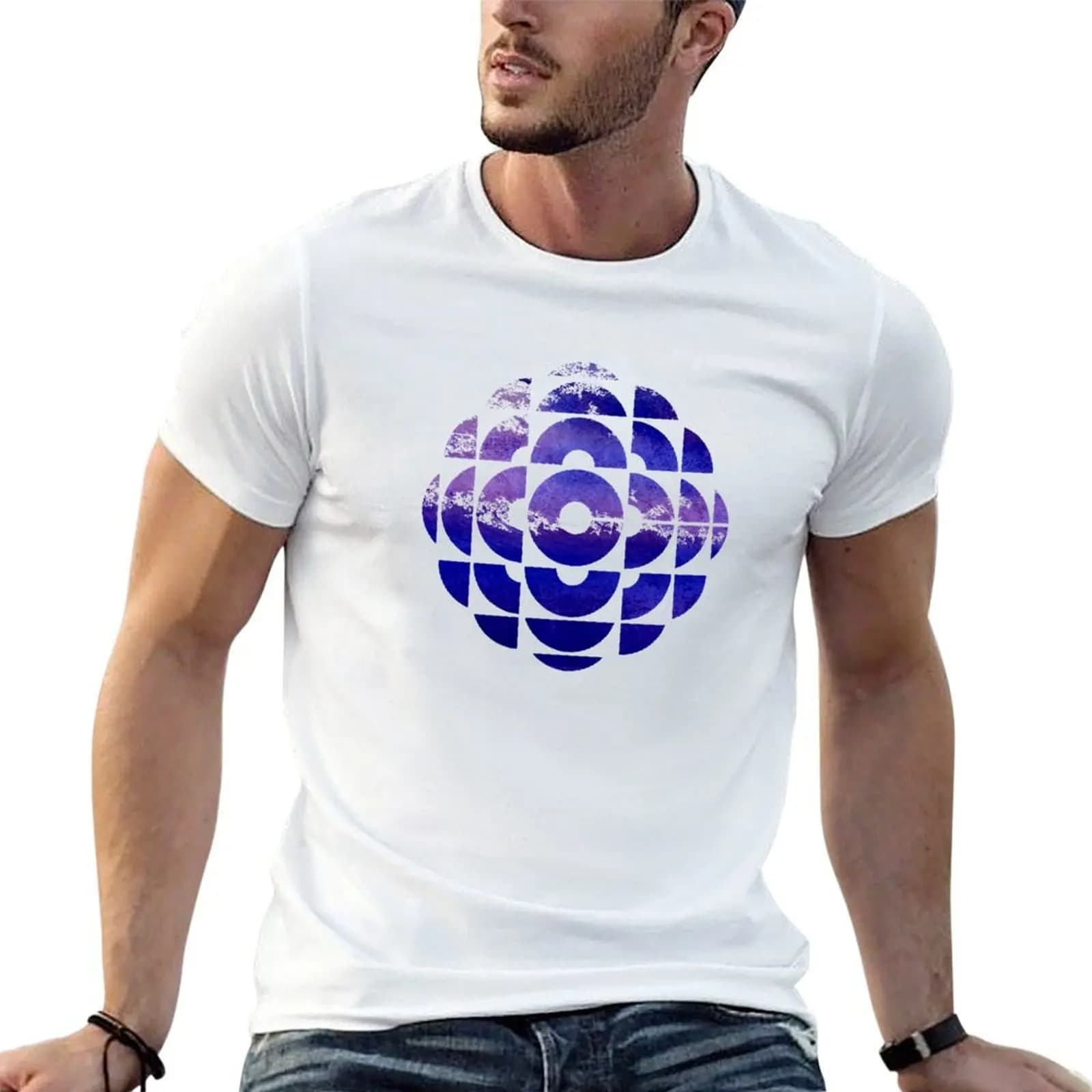 CBC 90's Blue Retro T-Shirt graphic tee shirt anime clothes mens t shirts