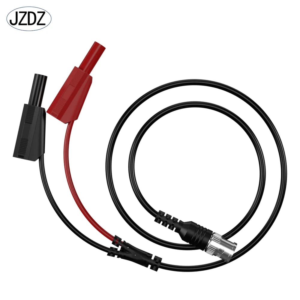 JZDZ 100CM BNC Male Plug to Dual 4MM Stackable Banana Plug Low Loss Coaxial Cable Test Lead Connectors for Oscilloscope J.70046.