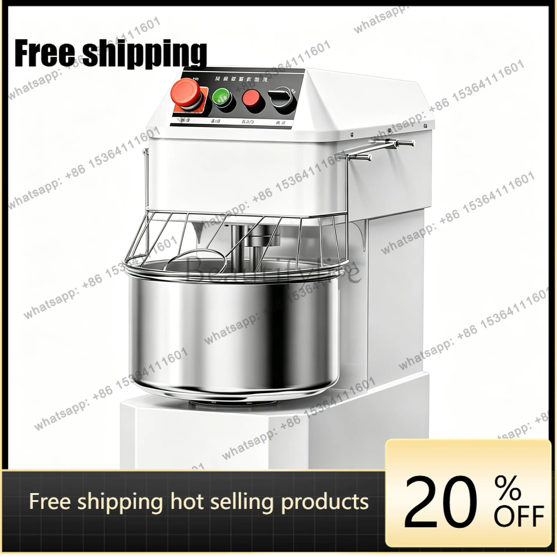 Commercial 10/15 kg Automatic Double Action Two Speed Chef Kneading Mixer