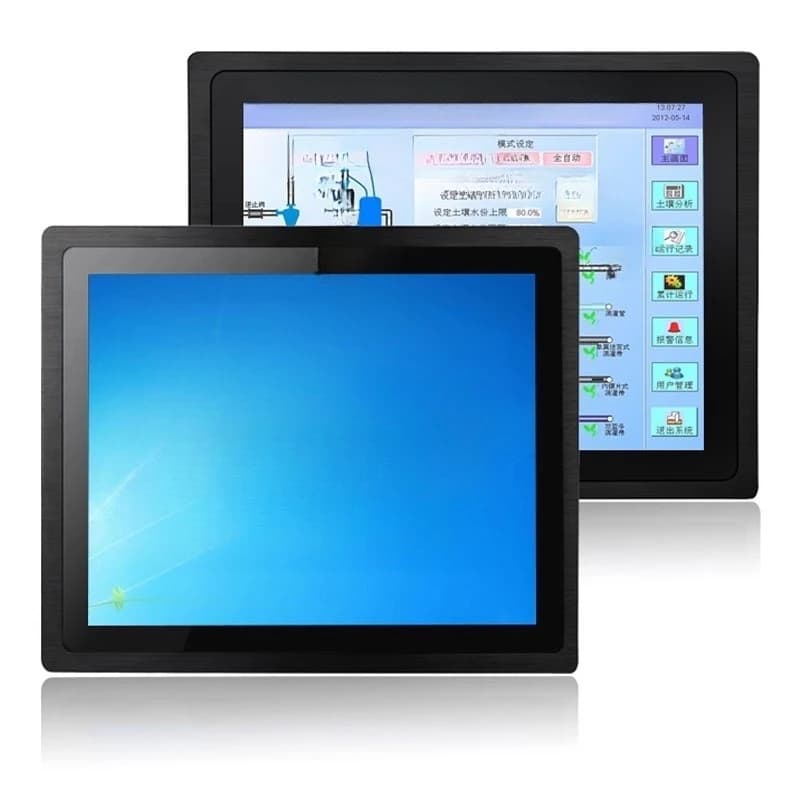 8 inch 10 inch 12 industrial control all-in-one machine embedded industral flat panel touch  resistance capacitive