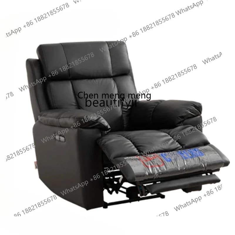 A182 C Smart Chair First Class Leather Electric Function Zero Gravity Massage Black Single Sofa 30550