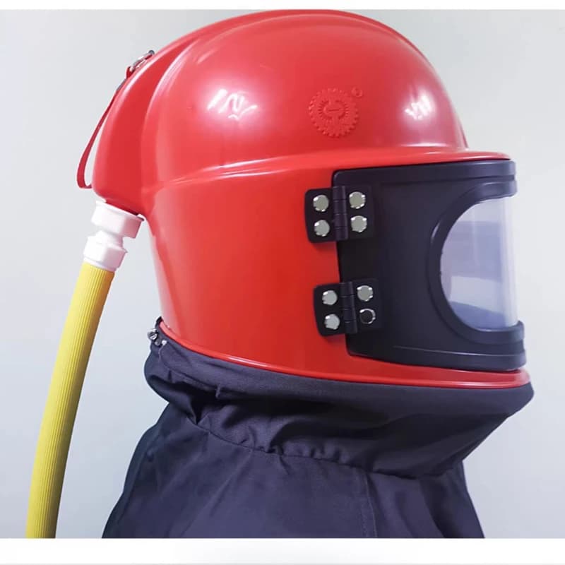PVC Lens Safety Shields for Sandblaster Helmet / Blasting Safty Protective Helmet for Sandblast Working