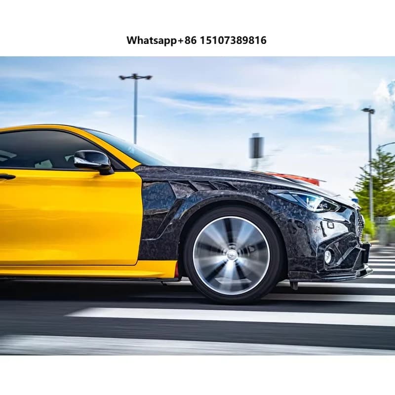 For  Q60 Upgrades MBJ Carbon Fiber Leaf Panel Automotive High Quality Carbon Fiber Side Guard Fender 2016+