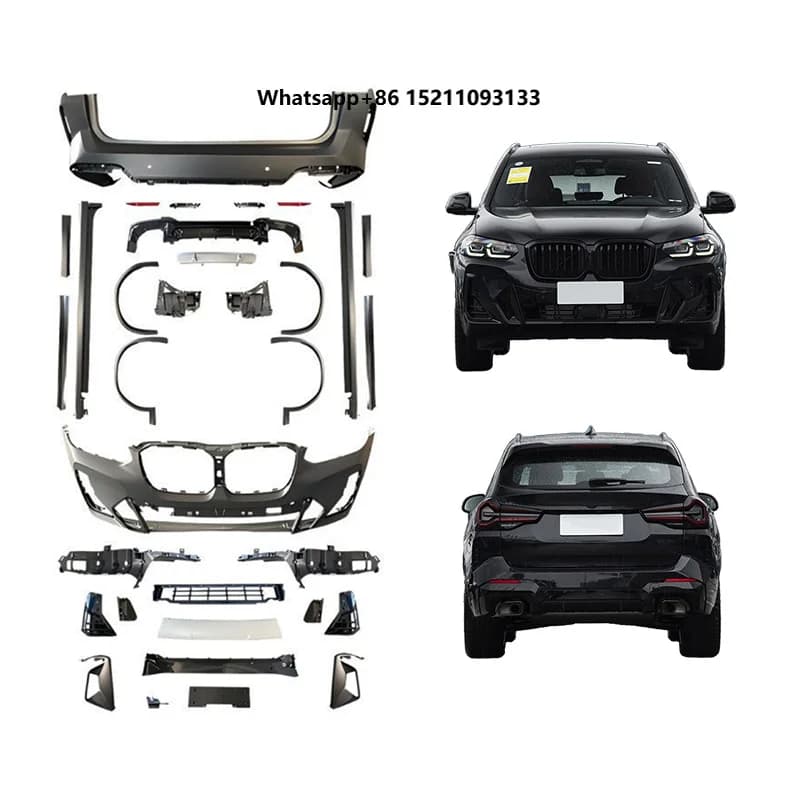 2022-2024 Car Modification Upgrade M-Tech Body Kit Front Rear Bumper Lip Side Skirt Wheel Arch Grille Suitable for X3 G01