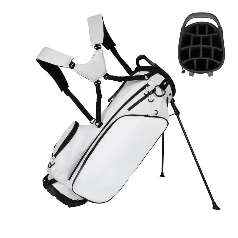 for Golf Stand Bag Lightweight Waterproof High Quality Nylon Custom Printing Embroidery PU Men Golf Bags Wholesale Factory