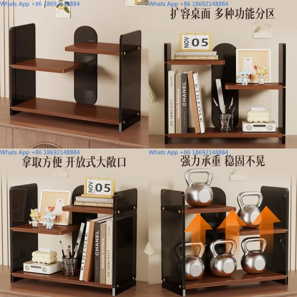 Desktop organizer shelf small multi layer simple cup holder for office desk storage tidy tool