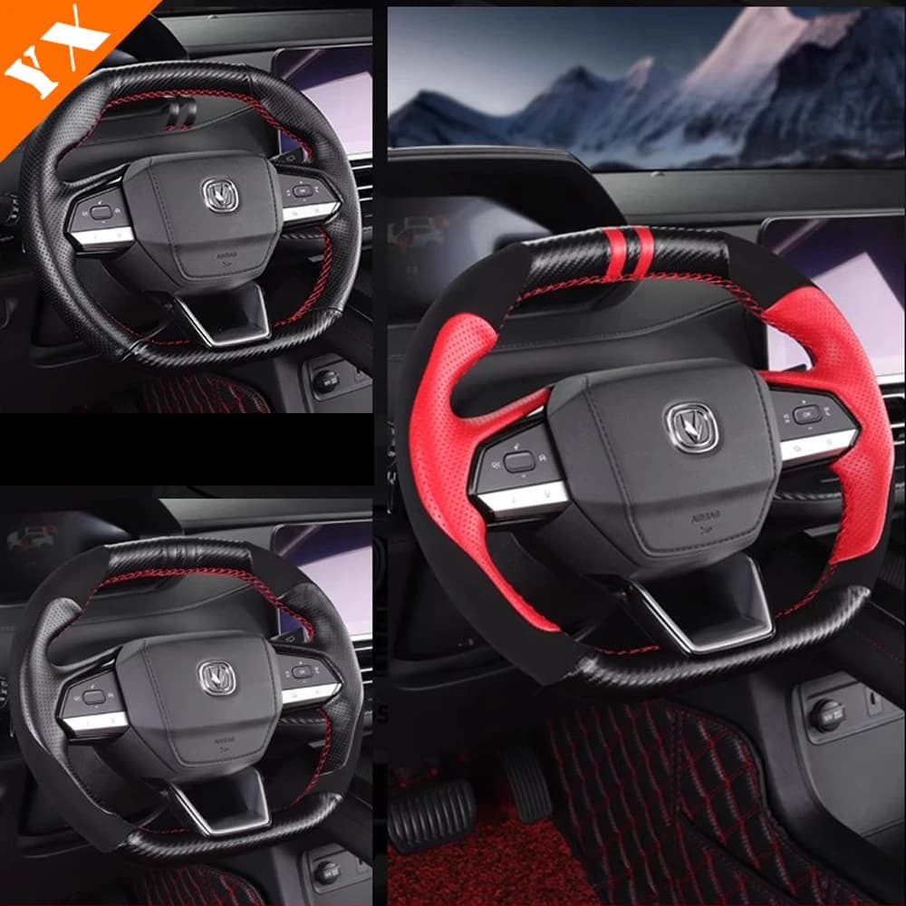 For cs55 plus accessories cs55plus 2025 2024 Car Hand Sewn Steering Wheel Cover,Ultra-Thin Silicone Anti Slip Steering Cover