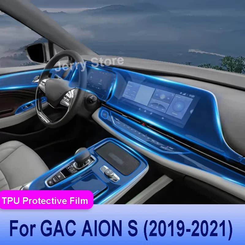 For GAC AION S (2019-2021) Car Interior Sticker Kit Dashboard Center Console Anti Scratch Film, Interior Protective Cover