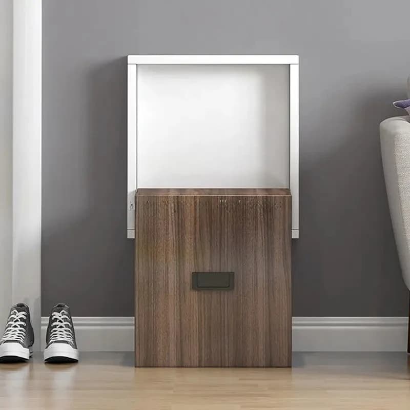 #For  Modern Household Wall Mounted Folding Stool Home Space Saving Foldable Wooden Wall-mounted Wall Chair for Shoes Cha*