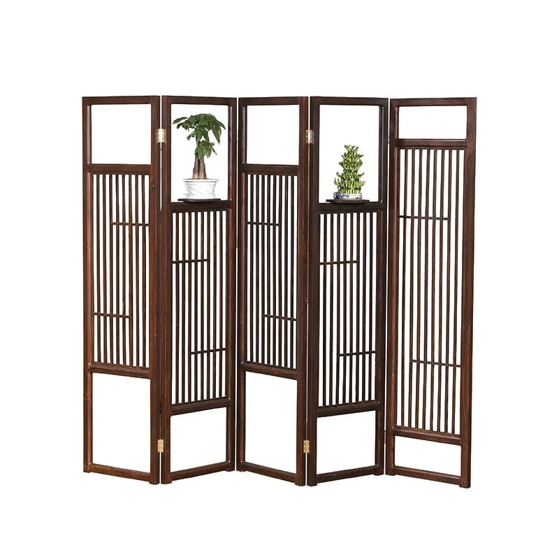 Solid wood screen partition mobile folding screen, simple and modern folding of solid wood