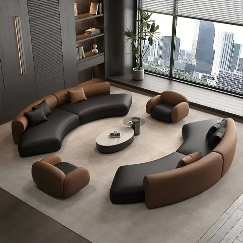 Cheap Narrow Living Room Sofas Modern Vintage Japanese Leather Living Room Sofas Curved Nordic Couch Wohnzimmer Furniture Home
