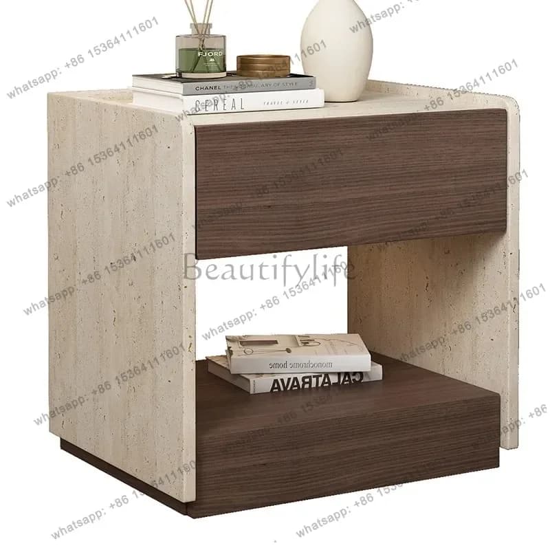 Factory Direct Nordic Trendy Nightstand Luxury Modern Vintage Storage Aesthetic Display Nightstand Table De Nuit Bedroom Furnitu