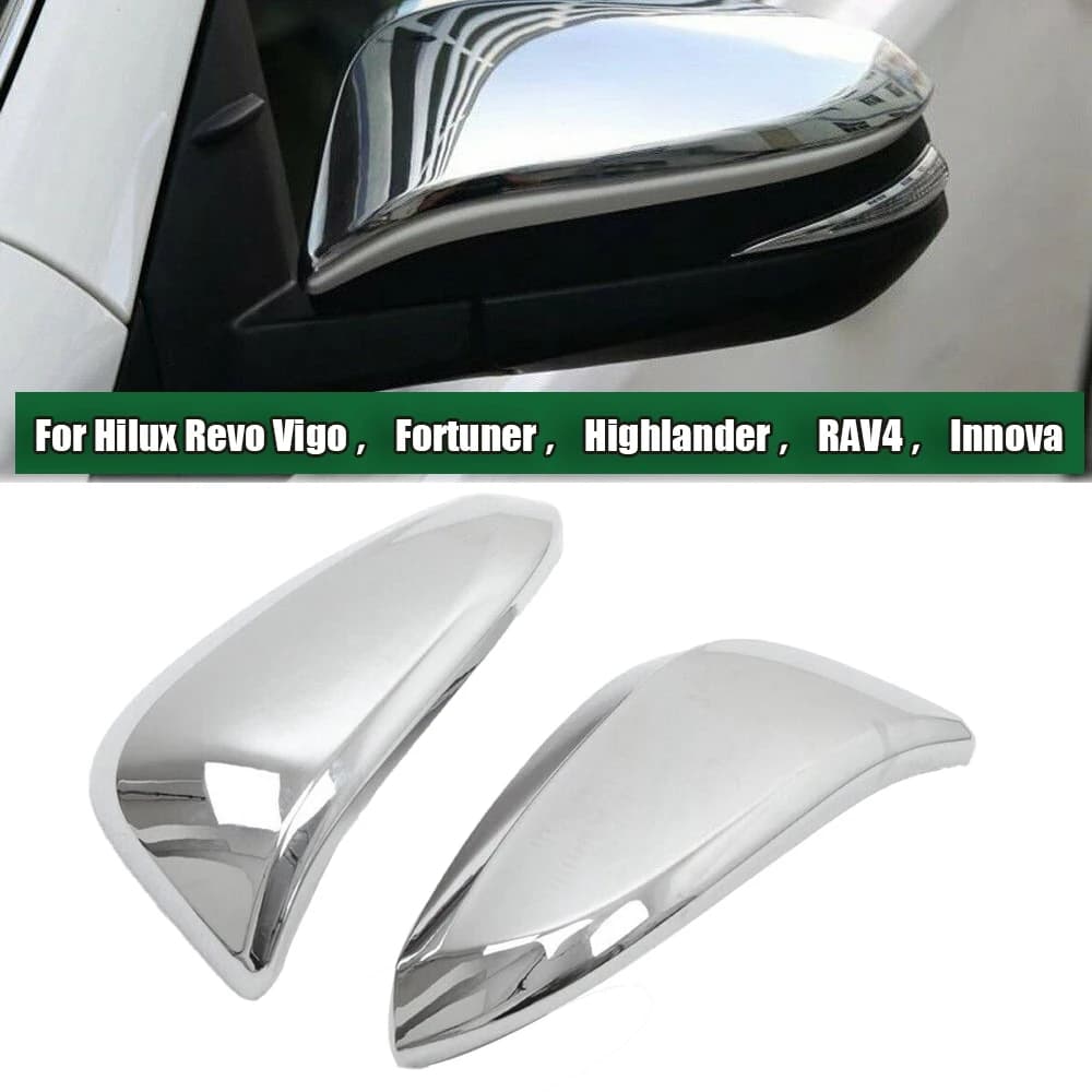 Car Side Rearview Mirror Cover Caps for Toyota Hilux Revo Vigo Fortuner Highlander RAV4 Innova 2015 2016 2018 2019 2020