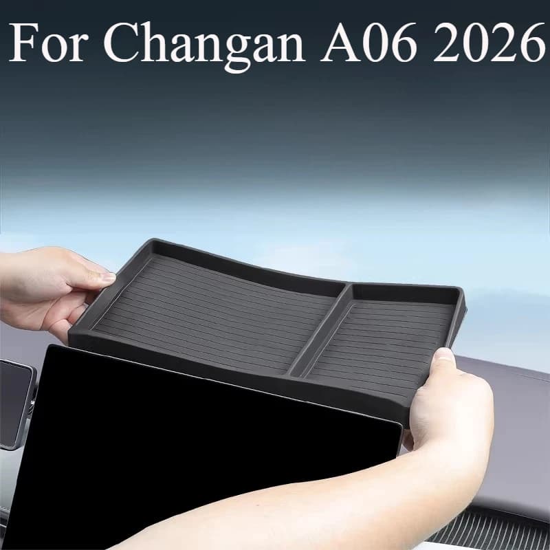 For Changan A06 2026 Behind Screen Storage Box Dashboard Organizer Hidden Tissue Holder Anti-Slip Mat Phone Bracket Accessories