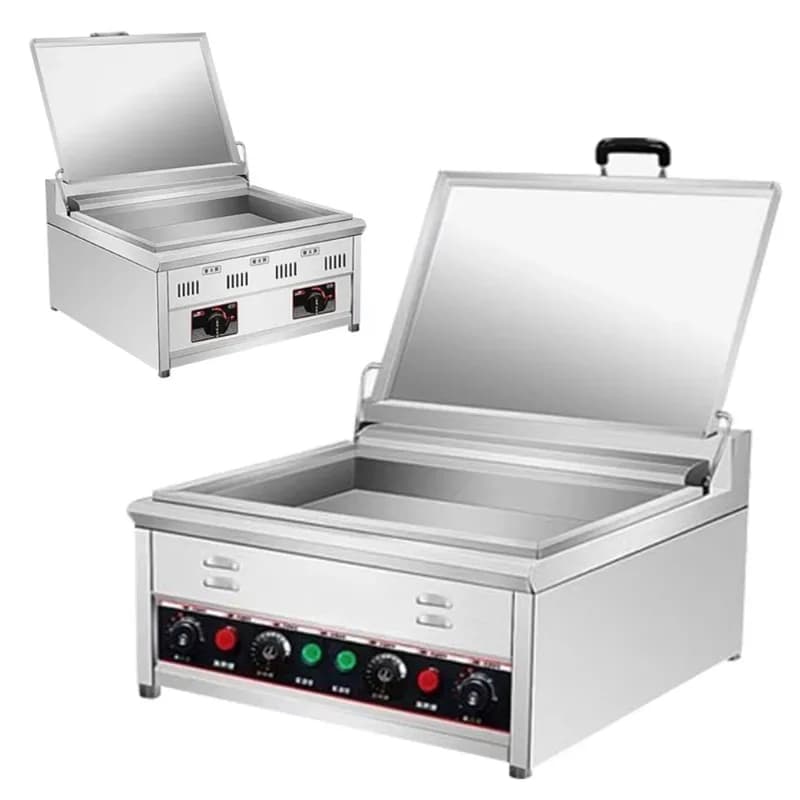 Stainless Steel Semi-Automatic Frying Machine for Dumplings Breakfast Canteen Kitchen Equipment