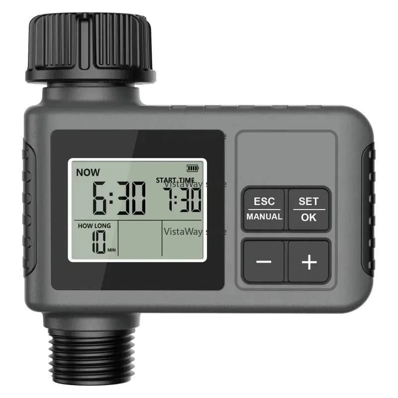 Garden Irrigation Smart Digital Hose Timer - Automatic Watering Controller with Rain Delay and Manual Mode