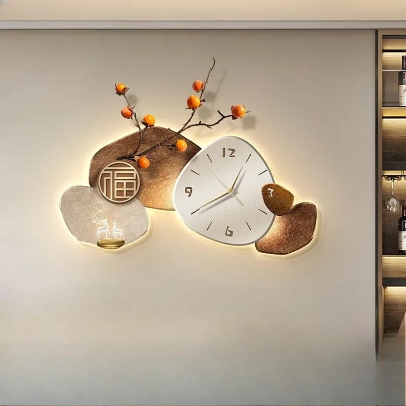 Outside Nordic Wall Clock Light Living Room Bathroom Aesthetic Clock Wall Cute Modern Reloj Pared Bedroom Decoration